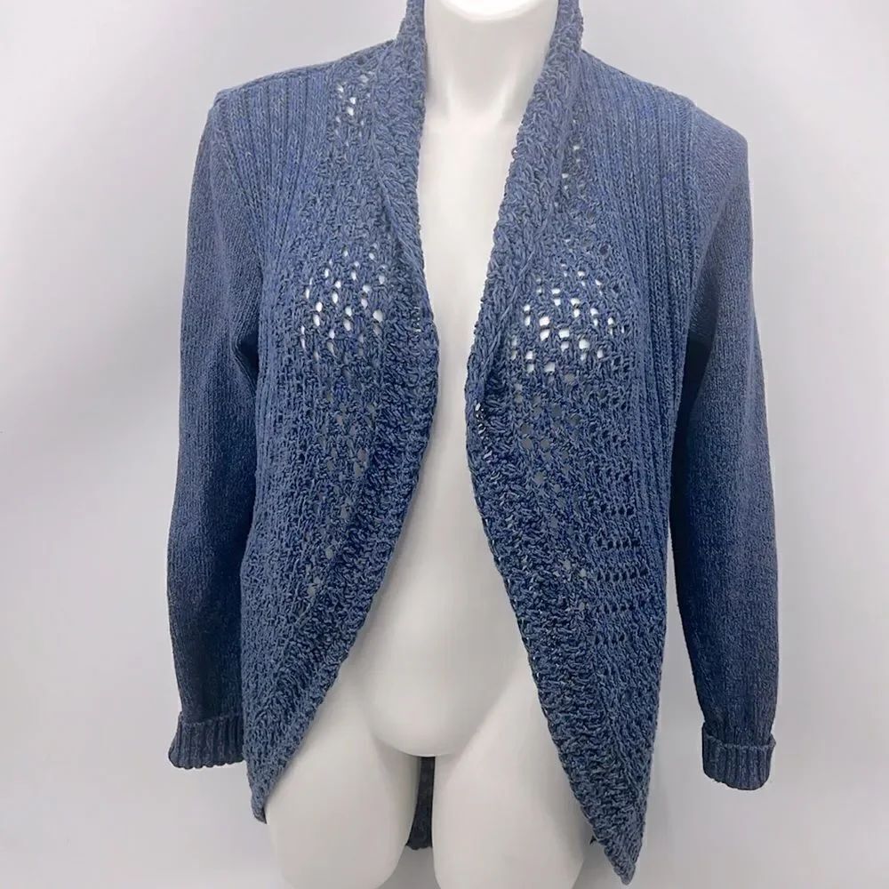 Eddie Bauer blue cocoon long sleeve sweater size TL